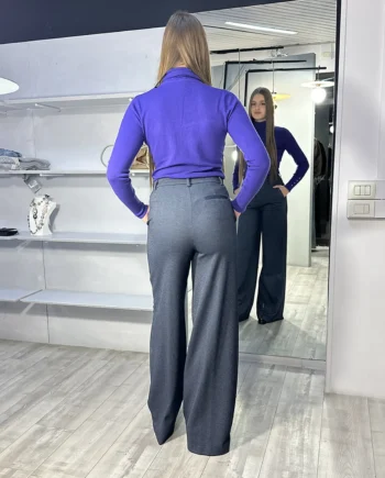 Mirella Matteini - Pantalone a palazzo color jeans