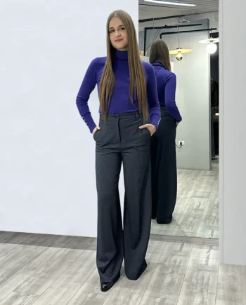 Mirella Matteini - Pantalone a palazzo color jeans