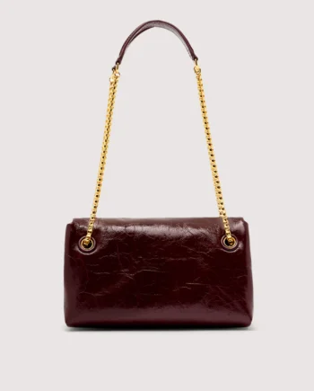 Trussardi - Borsa a tracolla Orbita mini con catena in pelle cracklé