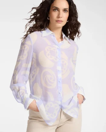 ELENA MIRÒ - CAMICIA STAMPATA IN GEORGETTE