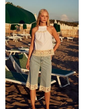 Fly Girl - BERMUDA CON APPLICAZIONE FONDO GAMBA