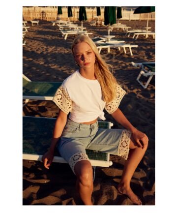 Fly Girl - BERMUDA CON APPLICAZIONE FONDO GAMBA