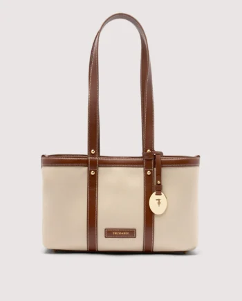 Trussardi - Elba small canvas shopper bag