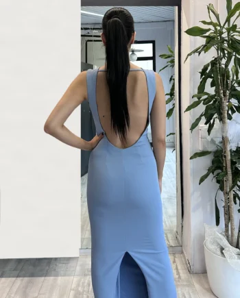 Sologioie - Abito tubino lungo con dettaglio gioiello sullo scollo