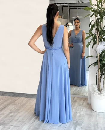 Sologioie - Abito lungo con corpetto plissettato