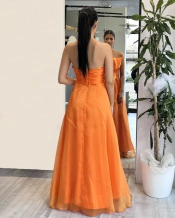 Sologioie - Abito arancione in organza