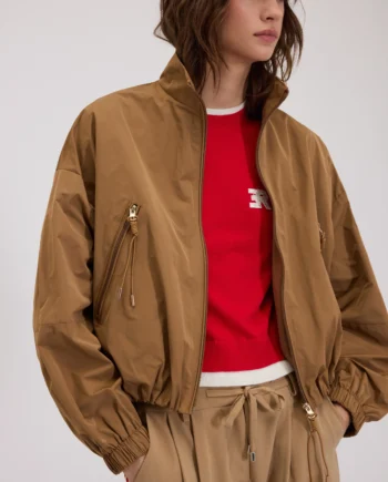 ERMANNO FIRENZE - GIACCA A VENTO IN TAFFETAS CON FONDO ARRICCIATO