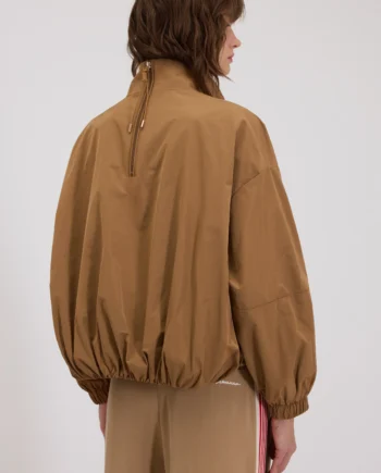 ERMANNO FIRENZE - GIACCA A VENTO IN TAFFETAS CON FONDO ARRICCIATO