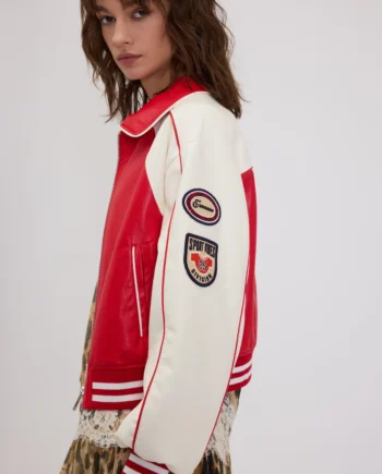 ERMANNO FIRENZE - GIACCA BOMBER COLLEGE BICOLORE