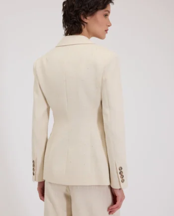 ERMANNO FIRENZE - BLAZER DOPPIOPETTO GESSATO CON PAILLETTES