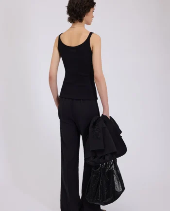 ERMANNO FIRENZE - CANOTTA IN JERSEY A COSTINE CON RICAMO CORNELY