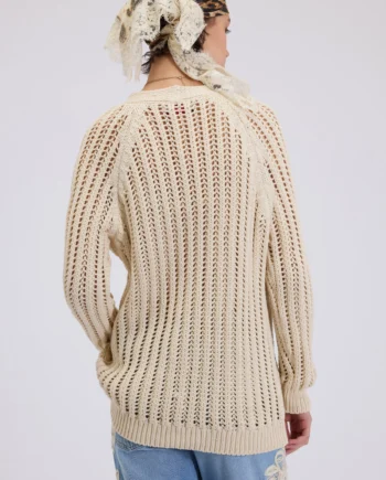 ERMANNO FIRENZE - CARDIGAN OVER IN MAGLIA TRAFORATA