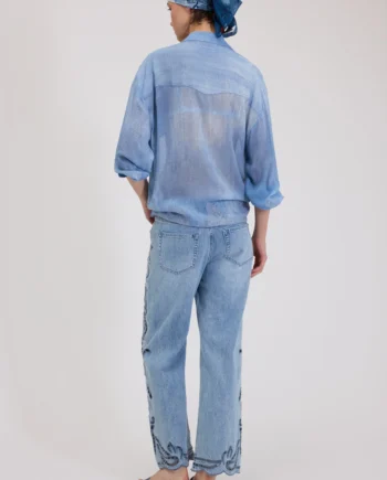 ERMANNO FIRENZE - JEANS CON RICAMO SANGALLO