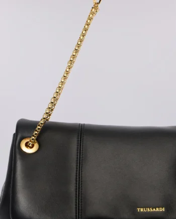 Trussardi - Borsa a tracolla Orbita media in nappa con catena